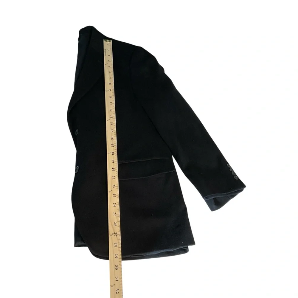 Pavone Men's Black 2 Button 100% Pure Cashmere Blazer Size 42 Short